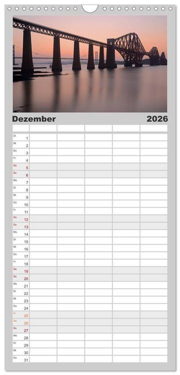 Produktbild: Familienplaner 2026 - Schottland mit 5 Spalten (Wandkalender, 21 x 45 cm) CALVENDO