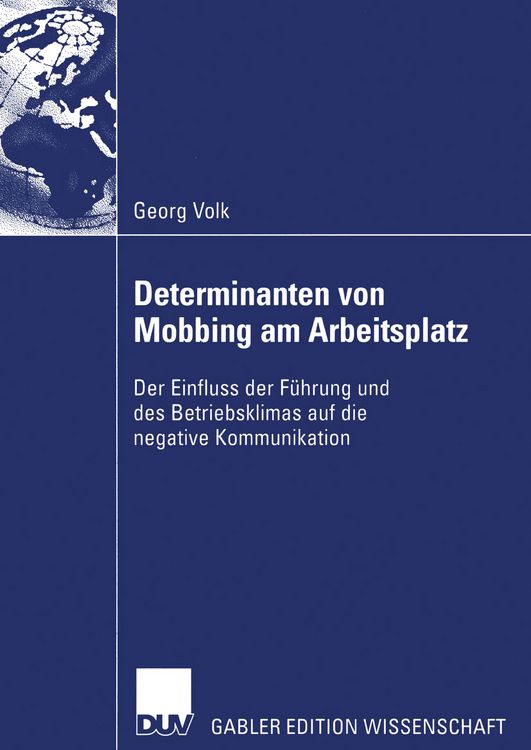 Produktbild: Determinanten von Mobbing am Arbeitsplatz