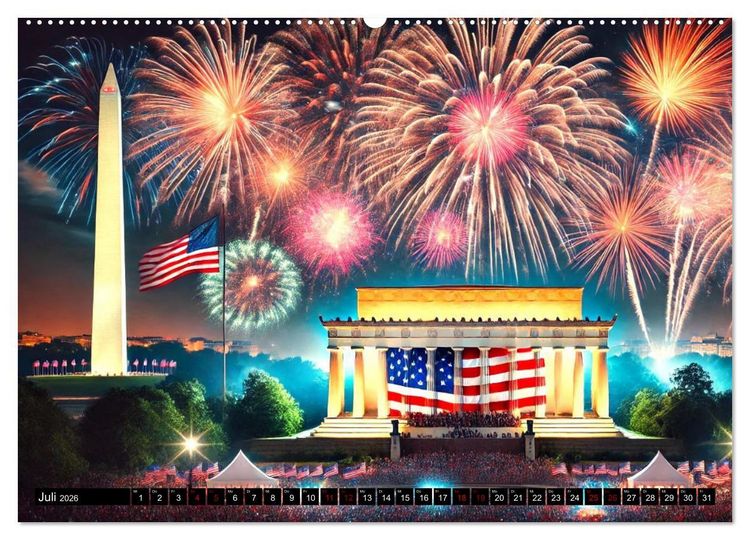 Produktbild: USA - Der amerikanische Geist (hochwertiger Premium Wandkalender 2026 DIN A2 quer), Kunstdruck in Hochglanz