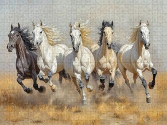 Produktbild: CALVENDO Puzzle Das Pferd als Ausdruck von Dynamik und Kraft | 1000 Teile Lege-Gr&ouml;&szlig;e 64x48cm Foto-Puzzle f&uuml;r gl&uuml;ckliche Stunden