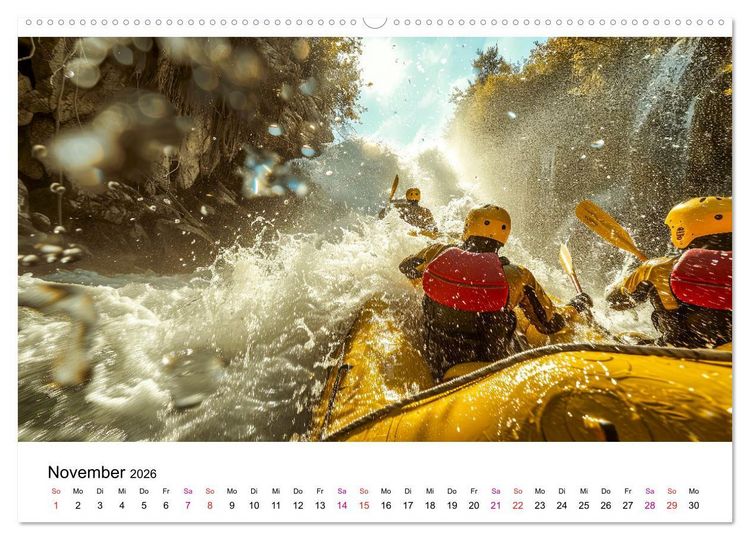 Produktbild: Rafting f&uuml;r Mutige (Wandkalender 2026 DIN A2 quer), CALVENDO Monatskalender