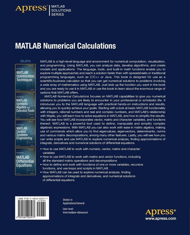 Produktbild: MATLAB Numerical Calculations