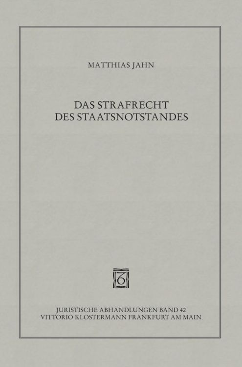 Produktbild: Das Strafrecht des Staatsnotstandes
