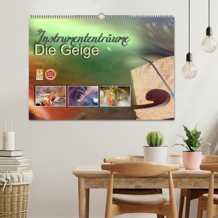 Produktbild: Instrumententr&auml;ume - Die Geige (Wandkalender 2026 DIN A2 quer), CALVENDO Monatskalender