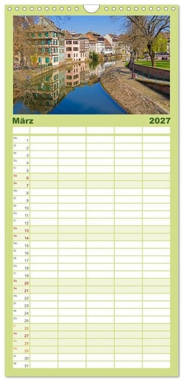 Produktbild: Familienplaner 2027 - Stra&szlig;burg &ndash; Geschichte und Flair im Herzen Europas mit 5 Spalten (Wandkalender, 21 x 45 cm) CALVENDO