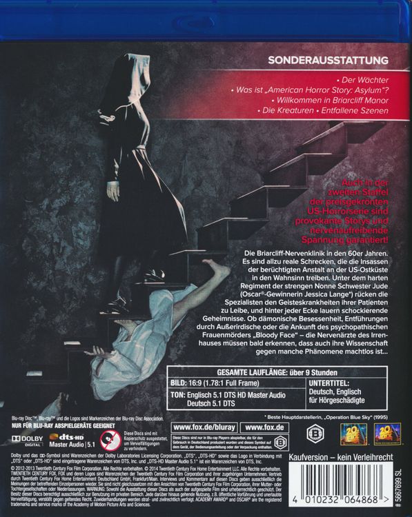 Produktbild: American Horror Story - Season 2/Asylum [3 BRs]