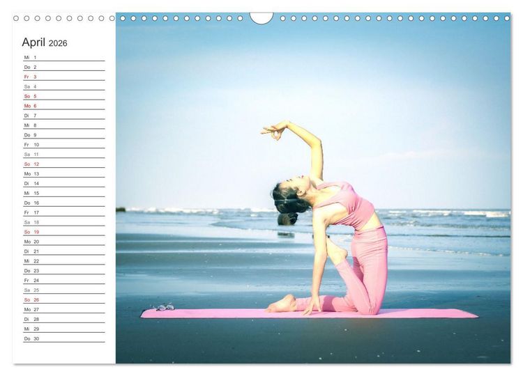 Produktbild: Yoga-&Uuml;bungen. Geschmeidig werden und bleiben! (Wandkalender 2026 DIN A3 quer), CALVENDO Monatskalender