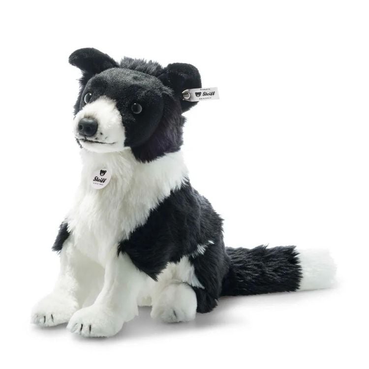Produktbild: Steiff 122163 - Jaycee Border Collie, sitzend, Pl&uuml;sch, schwarz/wei&szlig;, 28 cm