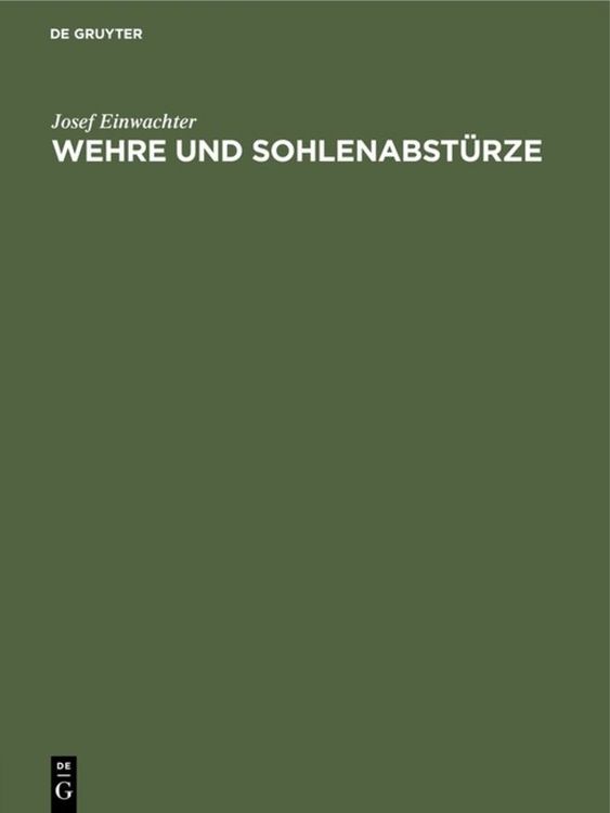Produktbild: Wehre und Sohlenabst&uuml;rze
