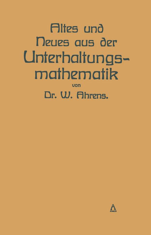 Produktbild: Altes und Neues aus der Unterhaltungsmathematik