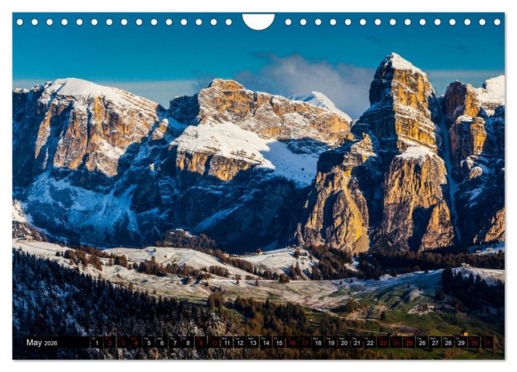 Produktbild: The Dolomites Mountains (Wall Calendar 2026 DIN A4 landscape), CALVENDO 12 Month Wall Calendar