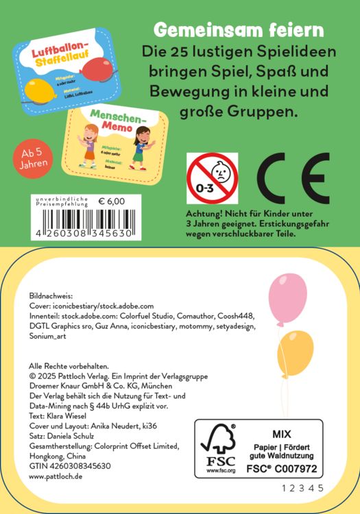 Produktbild: 25 Spiele f&uuml;r fr&ouml;hliche Kinderfeste