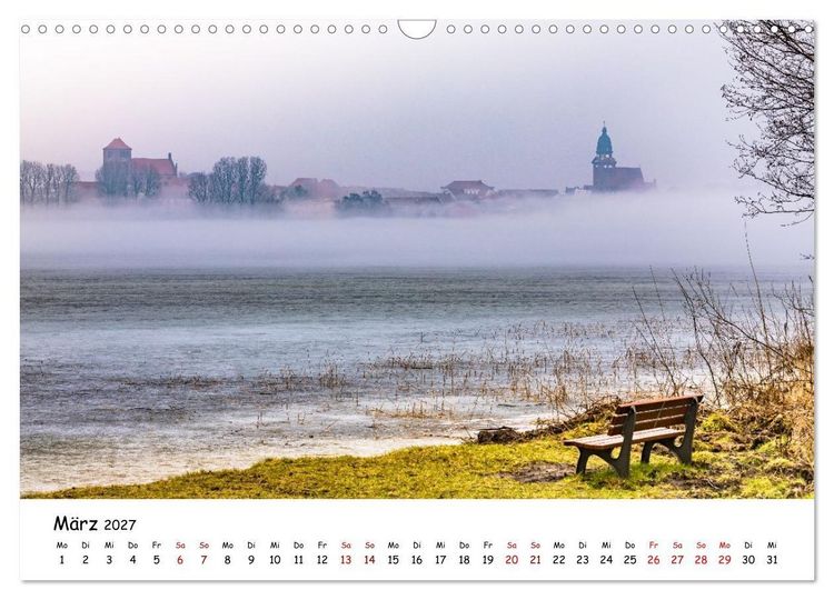 Produktbild: Waren M&uuml;ritz Besondere Ausblicke, Pl&auml;tze und Perspektiven (Wandkalender 2027 DIN A3 quer), CALVENDO Monatskalender