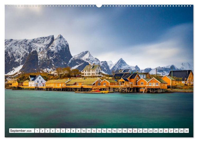 Produktbild: Lofoten - Eine Reise durch Nordnorwegen (Wandkalender 2026 DIN A2 quer), CALVENDO Monatskalender