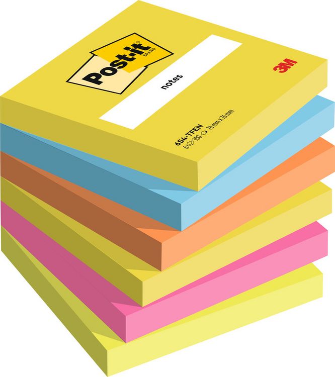 Produktbild: Post-it&reg; Haftnotizen Energetic Collection, 76 x 76 mm