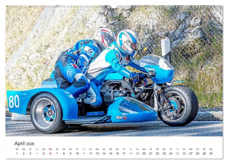 Produktbild: Motorradgespanne am Jochpass (Wandkalender 2026 DIN A2 quer), CALVENDO Monatskalender