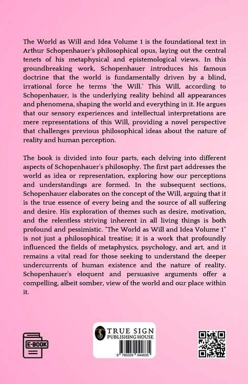 Produktbild: The World As Will And Idea Volume - 1