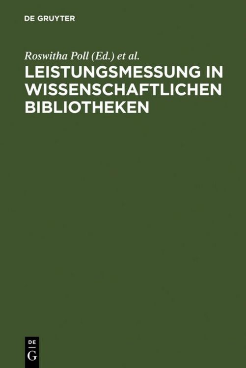 Produktbild: Leistungsmessung in wissenschaftlichen Bibliotheken