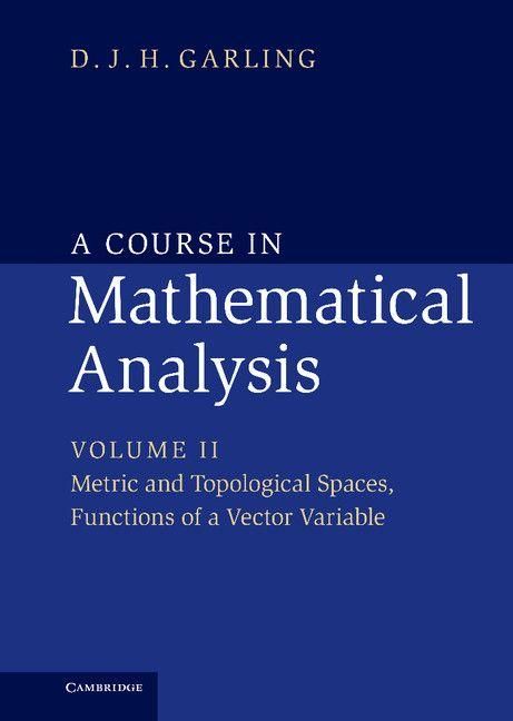 Produktbild: A Course in Mathematical Analysis
