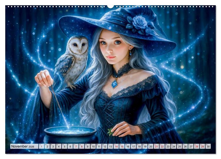 Produktbild: Mystische Hexen - Magische Frauen und finstere N&auml;chte (Wandkalender 2026 DIN A2 quer), CALVENDO Monatskalender