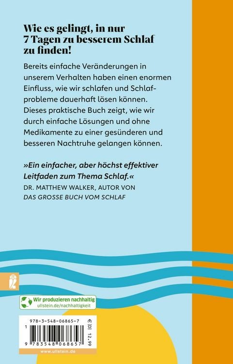 Produktbild: Das 7-Tage-Rezept f&uuml;r guten Schlaf