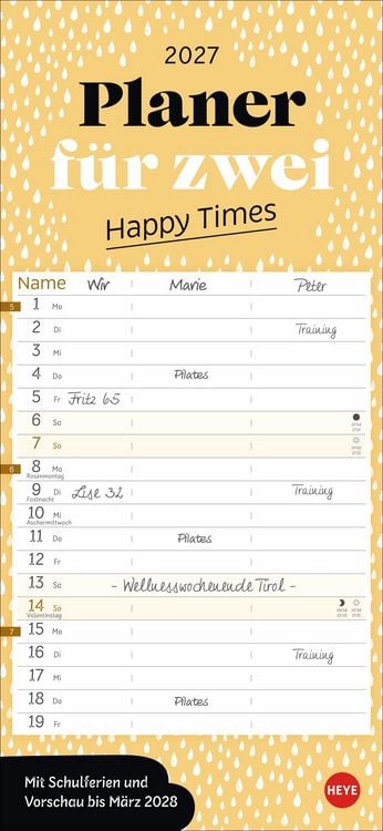Produktbild: Deko-Slimplaner Happy Times 2027