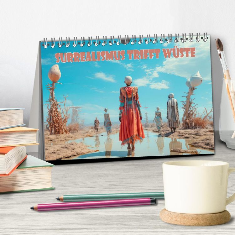 Produktbild: Surrealismus trifft W&uuml;ste (Tischkalender 2026 DIN A5 quer), CALVENDO Monatskalender