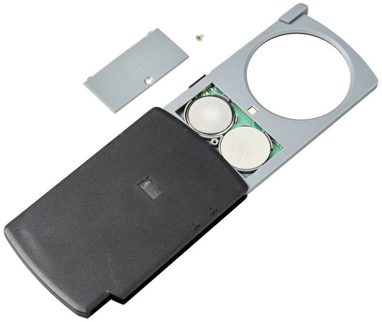 Produktbild: TOOLCRAFT TO-8997039 Handlupe mit LED-Beleuchtung Vergr&ouml;&szlig;erungsfaktor: 2.5 x