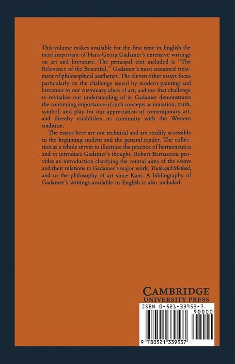 Produktbild: The Relevance of the Beautiful and Other Essays