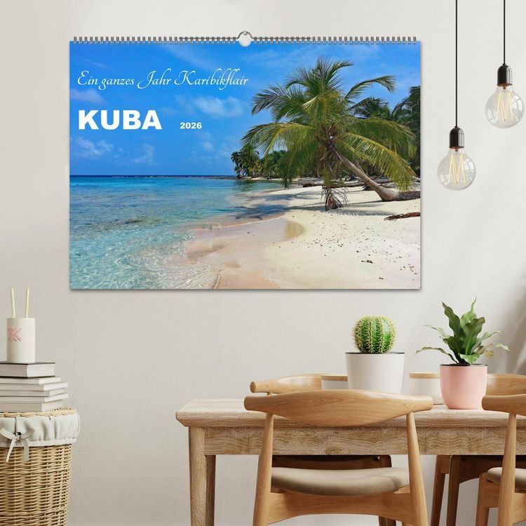 Produktbild: Kuba - Ein ganzes Jahr Karibikflair (Wandkalender 2026 DIN A2 quer), CALVENDO Monatskalender