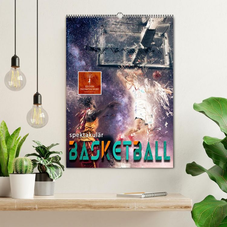 Produktbild: Basketball spektakul&auml;r (Wandkalender 2026 DIN A2 hoch), CALVENDO Monatskalender
