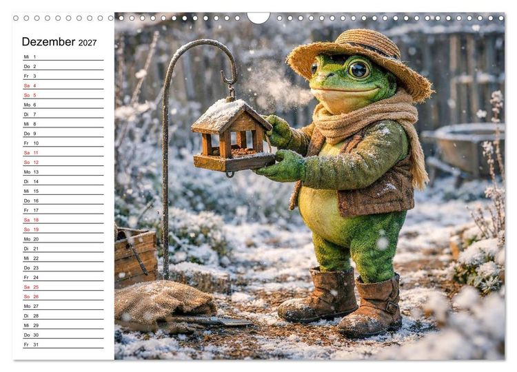Produktbild: Frosch im Garten (Wandkalender 2027 DIN A3 quer), CALVENDO Monatskalender