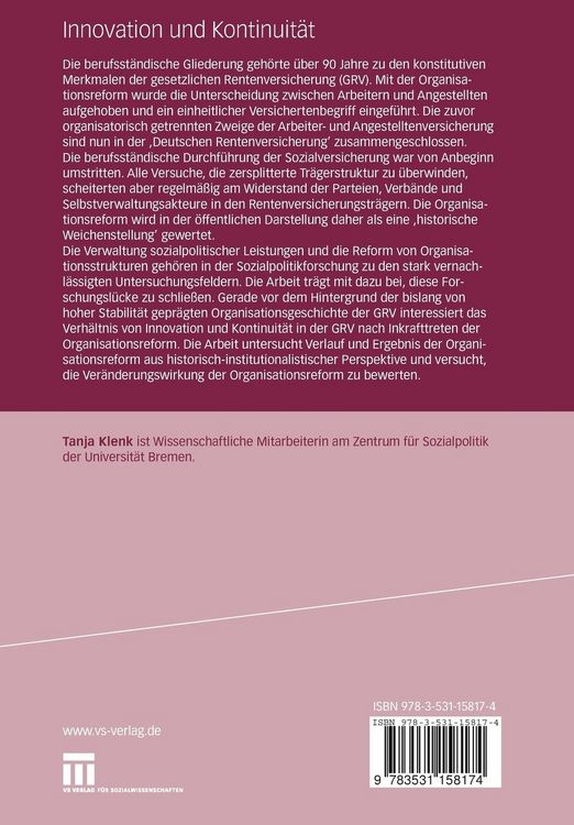 Produktbild: Innovation und Kontinuit&auml;t