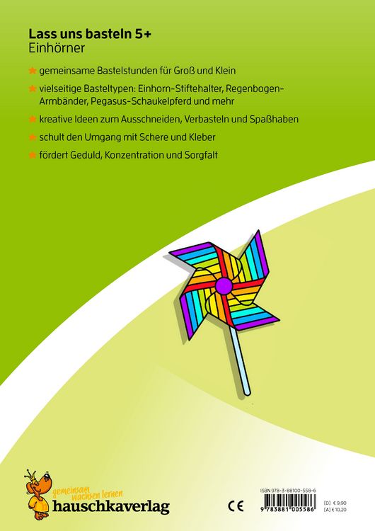 Produktbild: Lass uns basteln &ndash; Bastelbuch ab 5 Jahre &ndash; Einh&ouml;rner