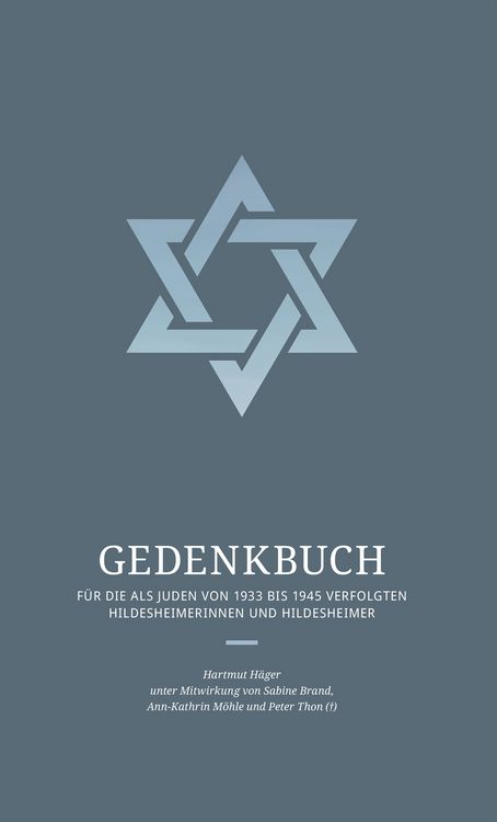 Produktbild: Gedenkbuch f&uuml;r die als Juden von 1933 bis 1945 verfolgten Hildesheimerinnen und Hildesheimer