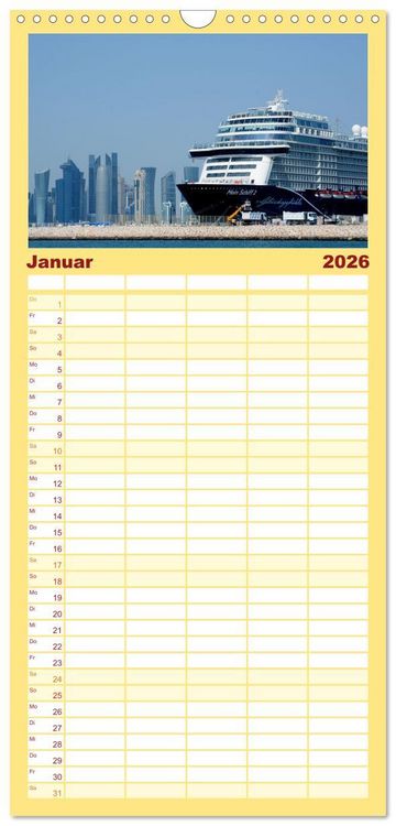 Produktbild: Familienplaner 2026 - Doha, die arabische Welt im Aufbruch mit 5 Spalten (Wandkalender, 21 x 45 cm) CALVENDO