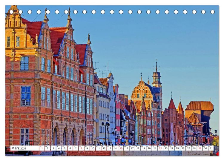 Produktbild: Danzig - Eine historische Sch&ouml;nheit (Tischkalender 2026 DIN A5 quer), CALVENDO Monatskalender