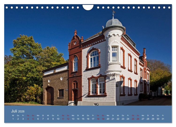 Produktbild: ERFTSTADT - Burgen und B&uuml;rgerh&auml;user (Wandkalender 2026 DIN A4 quer), CALVENDO Monatskalender