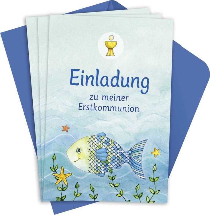 Produktbild: Der Wunschfisch. Einladungskarten zur Erstkommunion