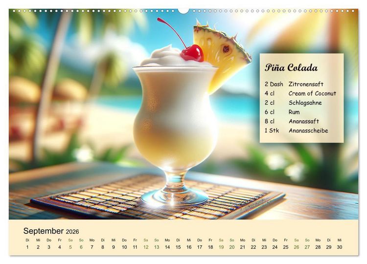 Produktbild: Cocktail-Klassiker (Wandkalender 2026 DIN A2 quer), CALVENDO Monatskalender