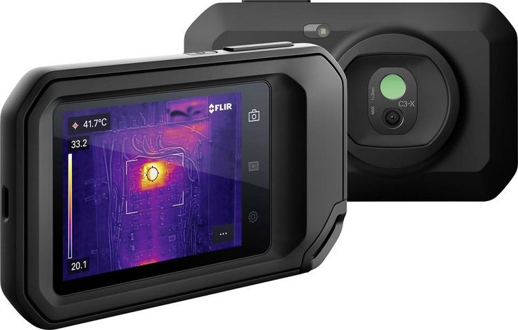 Produktbild: FLIR C3-X Compact W&auml;rmebildkamera -20 bis 300 &deg;C 8.7 Hz MSX&reg;, WiFi, integrierte Digitalkamera, 2m fallsicher, Integrierte LED-Lampe