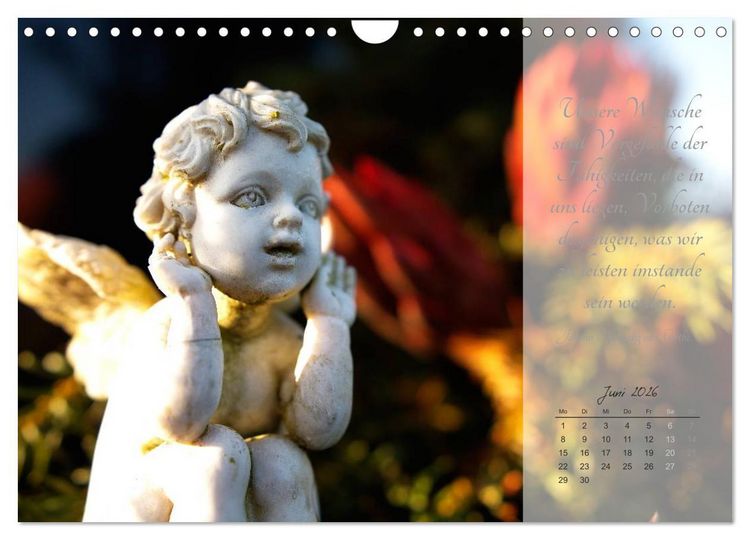 Produktbild: Engel - Tr&auml;ume und Zitate (Wandkalender 2026 DIN A4 quer), CALVENDO Monatskalender