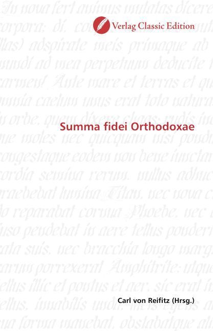 Produktbild: Summa fidei Orthodoxae