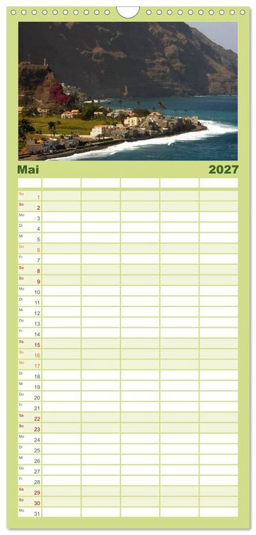 Produktbild: Familienplaner 2027 - Kap Verde mit 5 Spalten (Wandkalender, 21 x 45 cm) CALVENDO