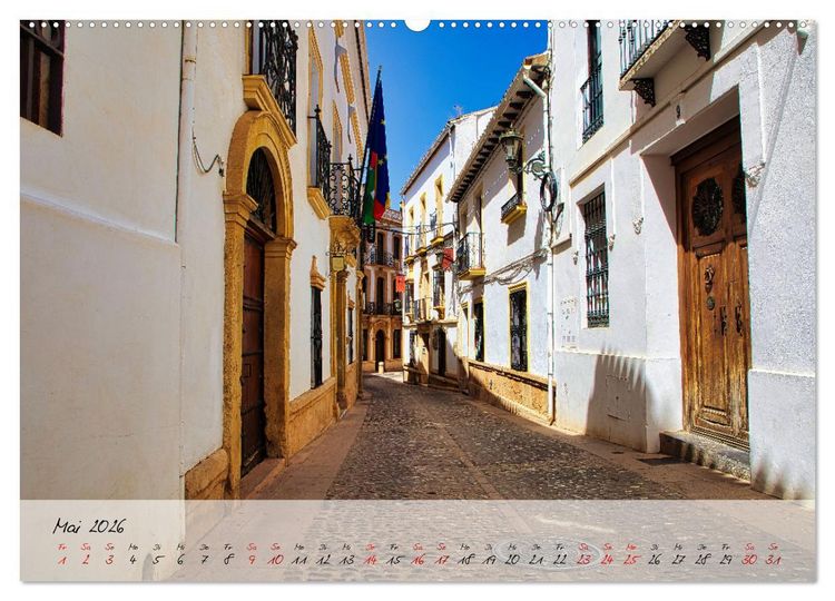 Produktbild: Ronda in Andalusien - Stadt auf einem Felsplateau (Wandkalender 2026 DIN A2 quer), CALVENDO Monatskalender