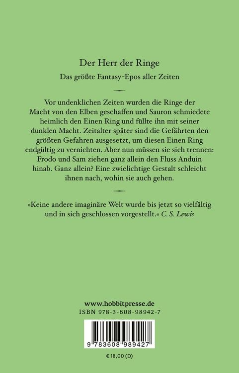 Produktbild: Der Herr der Ringe. Bd. 2 - Die zwei T&uuml;rme (Der Herr der Ringe. Ausgabe in neuer &Uuml;bersetzung und Rechtschreibung, Bd. 2)