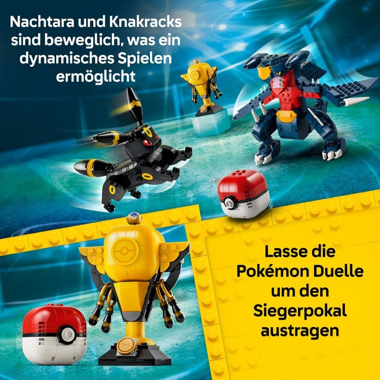 Produktbild: LEGO Pok&eacute;mon SMART Play: Nachtaras und Knakracks Duell um die Meisterschaft kompatibles Set 72165