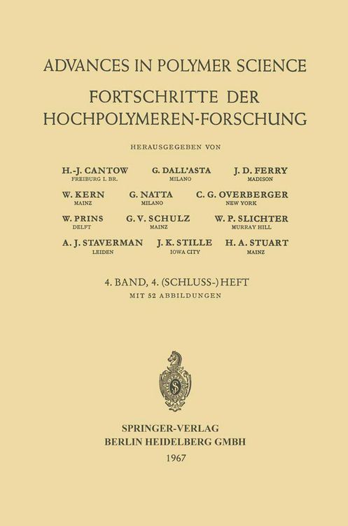 Produktbild: Fortschritte der Hochpolymeren Forschung