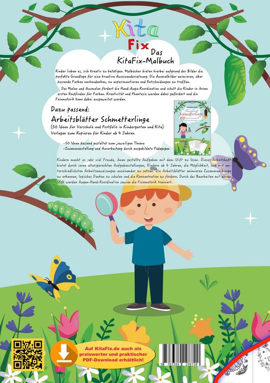 Produktbild: KitaFix Malbuch Schmetterlinge