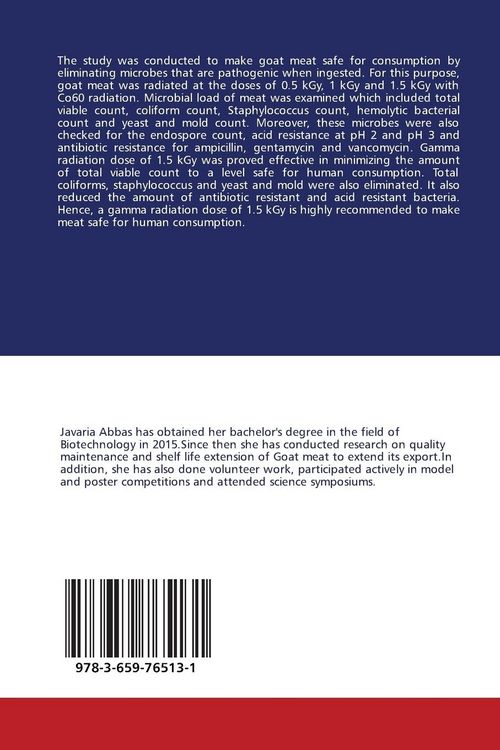 Produktbild: Eradicate of Microflora from Goat Meat using Gamma Radiation